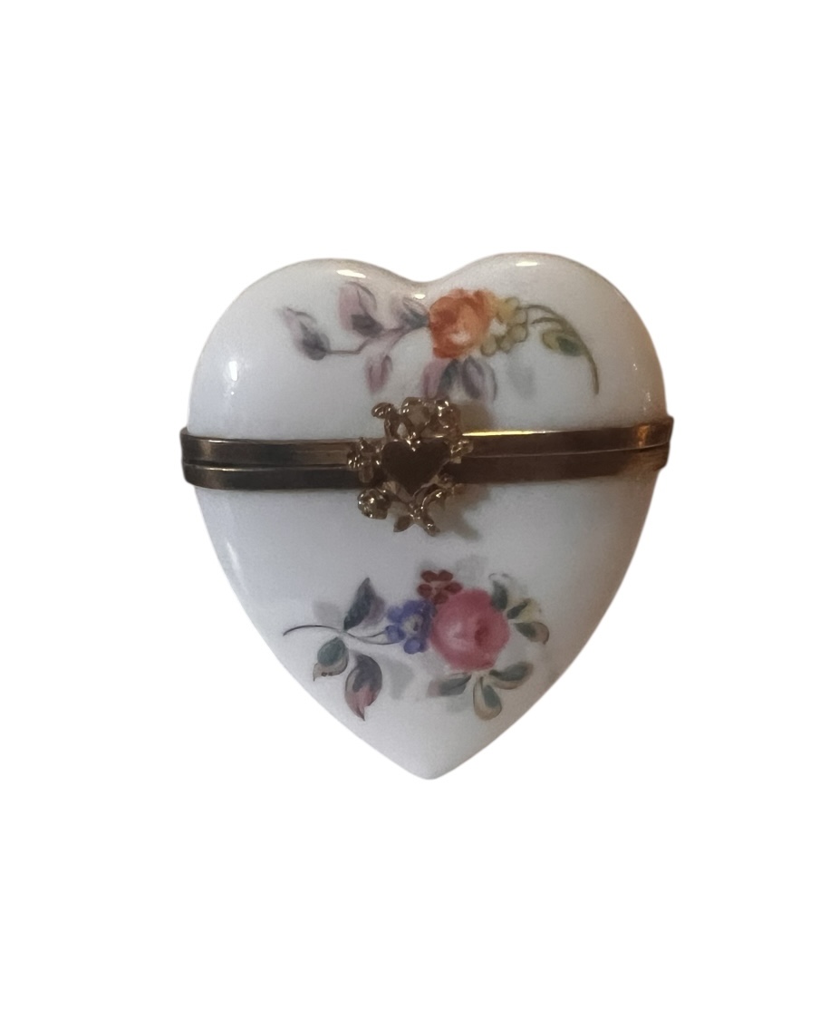 Limoges Heart Trinket Box
